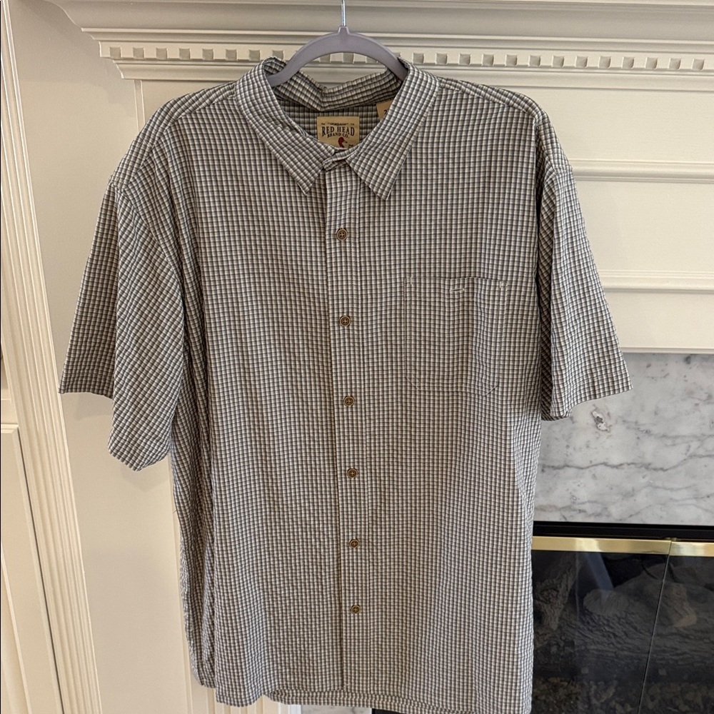 Men's Casual Checkered Button-Down Shirt